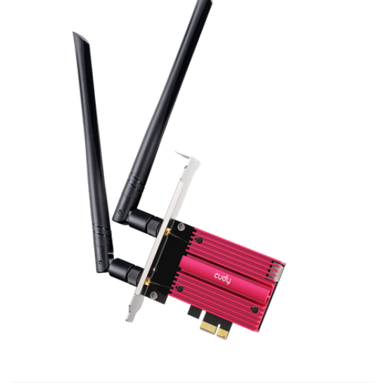 Ethernet Adapter Cudy WE9300, PCIe, Tri Band, 5.7 Gbps, 2.8 Gbps, 688 Mbps, WiFi, Bluetooth 5.4