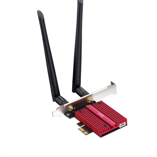 Ethernet Adapter Cudy WE9300, PCIe, Tri Band, 5.7 Gbps, 2.8 Gbps, 688 Mbps, WiFi, Bluetooth 5.4