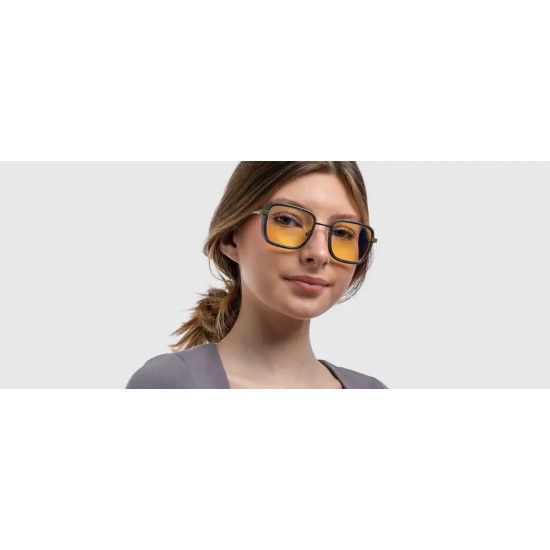 Геймърски очила GUNNAR Fallout Vault 33 Gunmetal/Olive - Amber