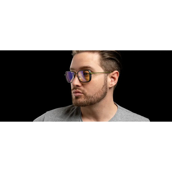 Геймърски очила GUNNAR Fallout Vault 33 Gunmetal/Olive - Amber