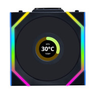 Lian Li UNI FAN SL Wireless LCD ARGB PWM Reverse Blade Fan - 120 mm Black