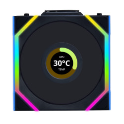 Lian Li UNI FAN SL Wireless LCD ARGB PWM Reverse Blade Fan - 120 mm Black