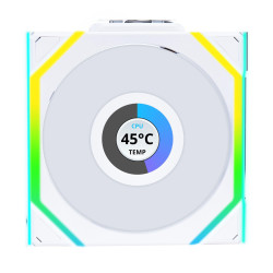 Lian Li UNI FAN SL Wireless LCD ARGB PWM Reverse Blade Fan - 120 mm White