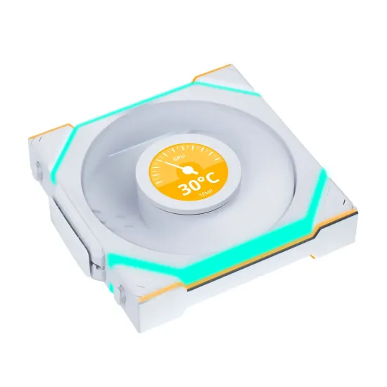 Вентилатори 3бр Lian Li UNI FAN SL Wireless LCD Reverse Blade ARGB PWM - 120 mm Бели