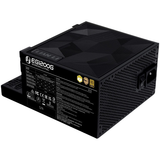 Захранващ блок Lian Li EDGE 1200W 80+ Gold PCIe 5.1, ATX 3.1 - Черно
