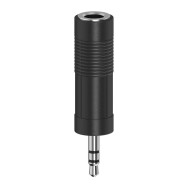 Hama Audio Adapter, 3.5 mm Jack Plug - 6.3 mm Jack Socket, Stereo