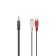 Hama Audio Adapter, 2 x RCA Socket - 3.5 mm Jack Plug, Stereo