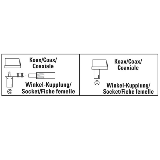 Hama Antenna Socket, Coax Angle, screw-on