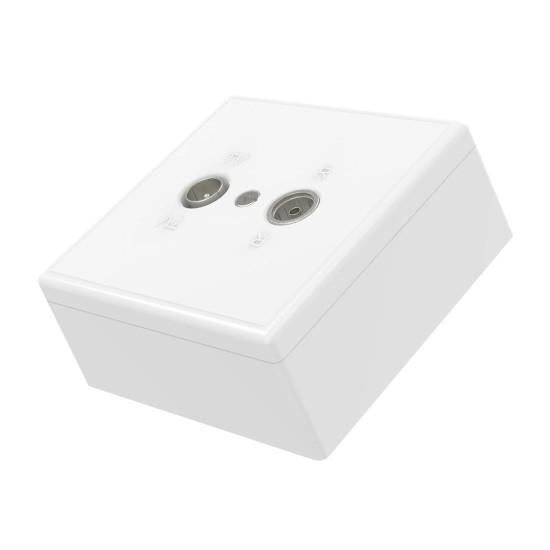Hama Antenna Terminal Socket, 75 Ohm, Surface-mounted
