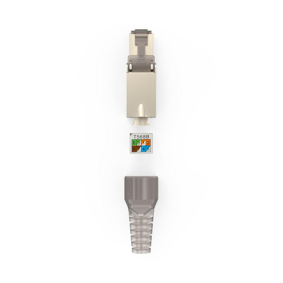 Hama Network Plug, CAT 6a, 10 Gbit/s, Shielded, Tool-free installation, 5 Pcs.