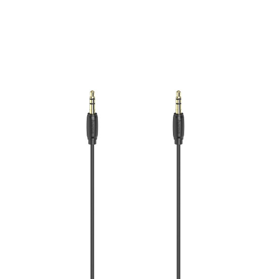 Hama Audio Cable, 3.5 mm Jack Plug - Plug, Stereo, Gold-Plated, Ultra-thin, 1.5