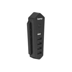 HAMA Хъб за Playstation 5, 6in1 USB, (1x USB-C, 5x USB-A), черно