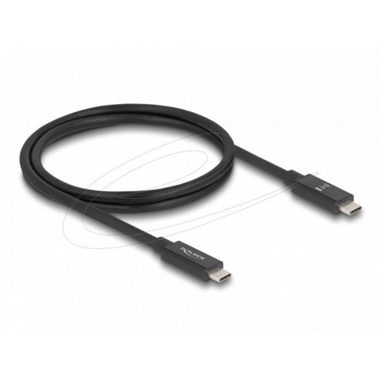 Delock USB 80 Gbps Cable USB Type-C™ male to male 16K 60 Hz PD 3.1 240 W E-Marker coaxial 1 m black