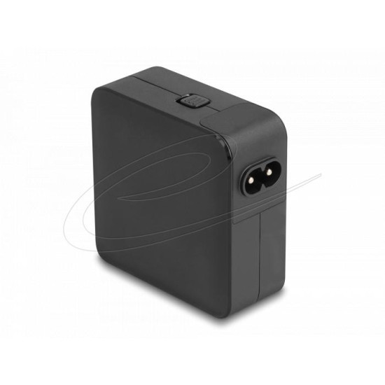 Delock Зарядно устройство GaN, 2 x USB-C, PD 65 W, адаптер за EU / US / UK