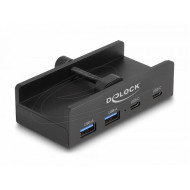 Delock External USB 5 Gbps 4 Port Hub 2 x USB Type-A and 2 x USB Type-C™ with Locking Screw