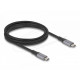 Delock USB 40 Gbps Cable USB Type-C™ male to male PD 3.1 240 W E-Marker 2 m grey metal