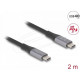 Delock USB 40 Gbps Cable USB Type-C™ male to male PD 3.1 240 W E-Marker 2 m grey metal