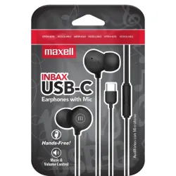 Слушалки тапи с микрофон MAXELL IN-BAX, USB-C