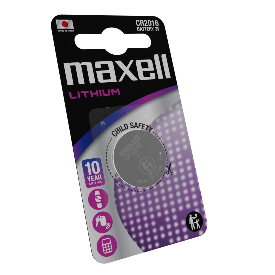 Lithium Button Battery MAXELL CR2016 3V 1pc./1pc./