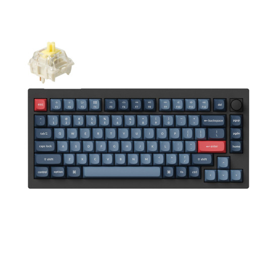 Mechanical keyboard Keychron V1 MAX QMK 75% Carbon Black - Wireless
