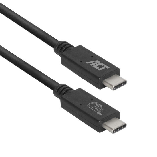ACT Cable USB-C - USB-C, 0.8 м / USB4, 40Gbps, 240W, сертифициран USB-IF