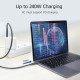 ACT Cable USB-C - USB-C, 0.8 м / USB4, 40Gbps, 240W, сертифициран USB-IF