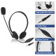 ACT Headphones with microphone, 3.5mm jack, 2m