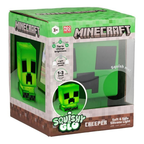 Paladone: Minecraft - Creeper SquishyGlo Silicone Light Rechargeable, PP14710MCF