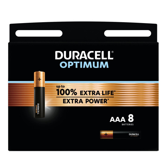 DURACELL OPTIMUM MX2400 Alkaline Battery LR03 AAA / 8 pcs. pack / 1.5V