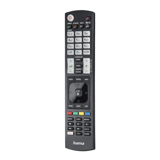 Hama Universal Remote Control for LG TVs, IR, Teachable, Illuminating Buttons