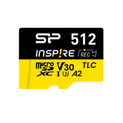 Карта памет Silicon Power Inspire 512GB, microSDXC, Class 10, SD Adapter