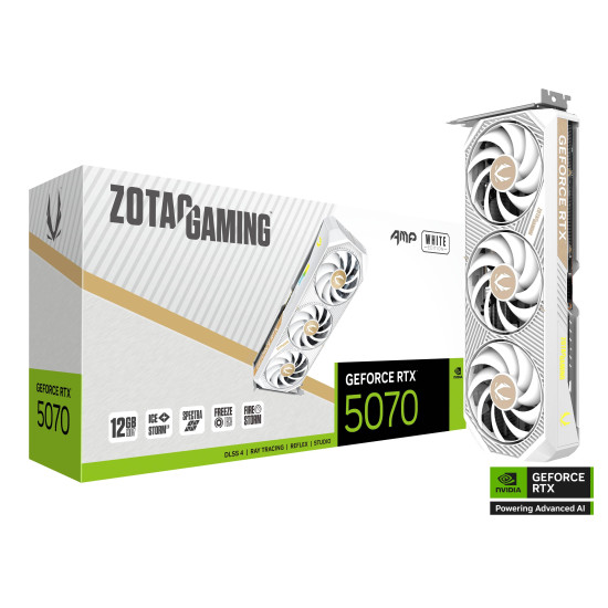 Graphic card ZOTAC GAMING RTX 5070 AMP White Edition 12GB GDDR7