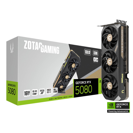 Graphic card ZOTAC GAMING RTX 5080 Solid Core OC 16GB GDDR7