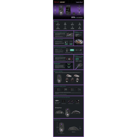 A4tech Bloody R73 Pro Cypher Ghost Gaming Wireless Optical Mouse