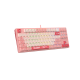 A4tech Gaming Mechanical Keyboard Bloody Energy Pink S87 BLMS TKL RGB Backlit red switch, USB