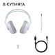 Gaming Earphone Logitech G522 Lightspeed Wireless RGB, Microphone, White