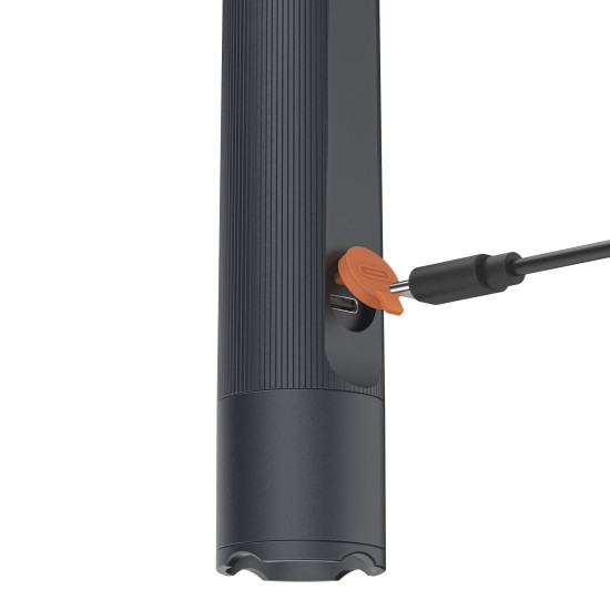 Hama “FLX1200-C” LED Torch, Rechargeable, Shockproof, Alu, 4 Modes + SOS, Zoom