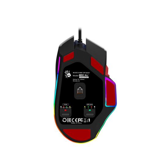 A4tech Bloody W95Max Sports Navy RGB Light Gaming Mouse, 12000cpi