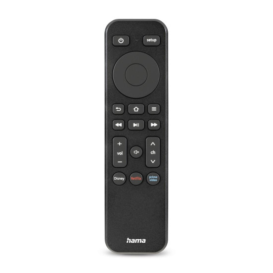 Hama Remote Control for TV + Netflix, Prime Video, Disney+ Buttons, Programmable