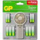 GP SUMMER PACK alkaline batteries  Super AA x 12 pcs. + Super AAA x 12 pcs. + Fan  GP BATTERIES