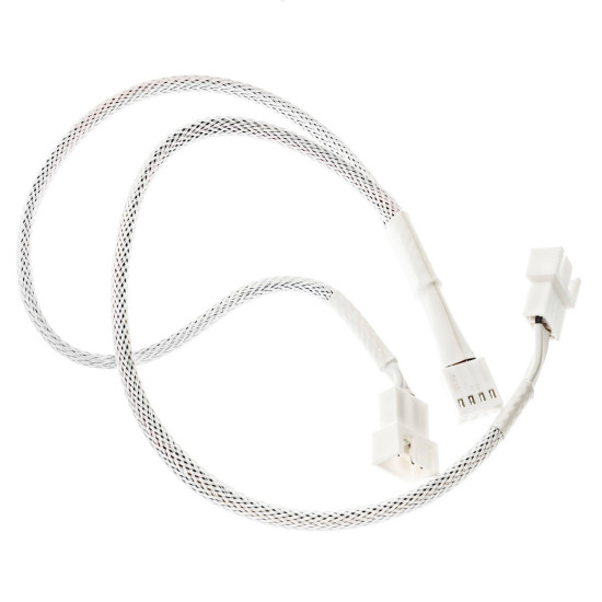 Kolink 1-2 PWM Fan Splitter Cable - 35cm, braided, White