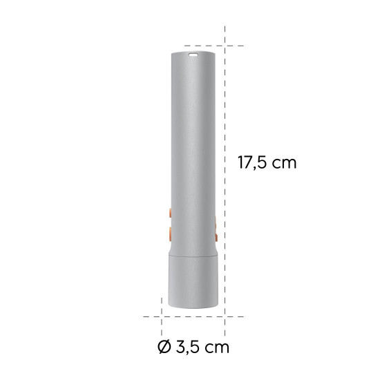 Hama “FL350-C” LED Torch, Rechargeable, Aluminium, 4 Modes + SOS