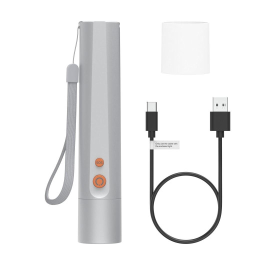 Hama “FL350-C” LED Torch, Rechargeable, Aluminium, 4 Modes + SOS