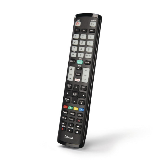 Hama Universal Remote Control for Samsung TVs, IR, Teachable, Illuminating Butto
