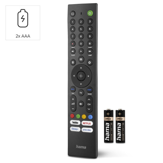 Hama Universal Remote Control for Sony TVs, IR, Teachable, with 4 app buttons