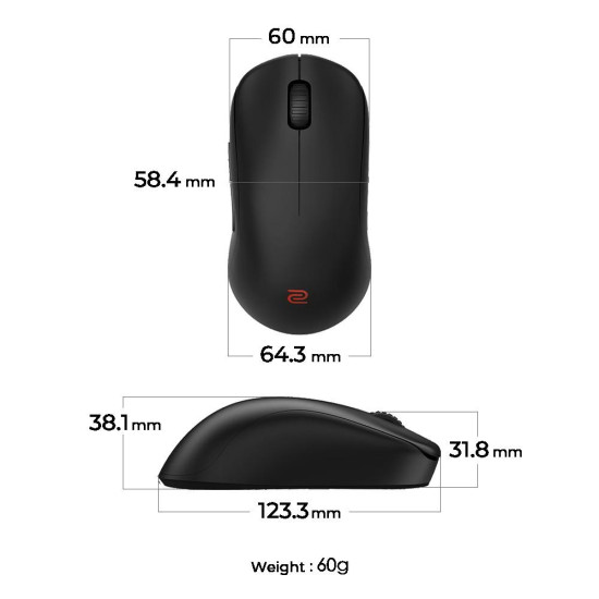 ZOWIE U2-DW 4K, Wireless Mouse For Esports