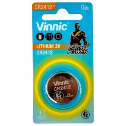 Button lithium battery 3V  CR2412  VINNIC