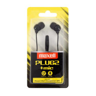 Earphones with microphone MAXELL PLUGZ black