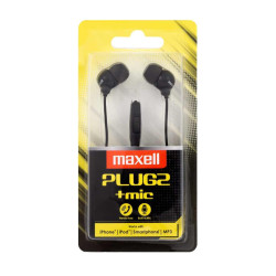 Слушалки  с микрофон MAXELL PLUGZ черна