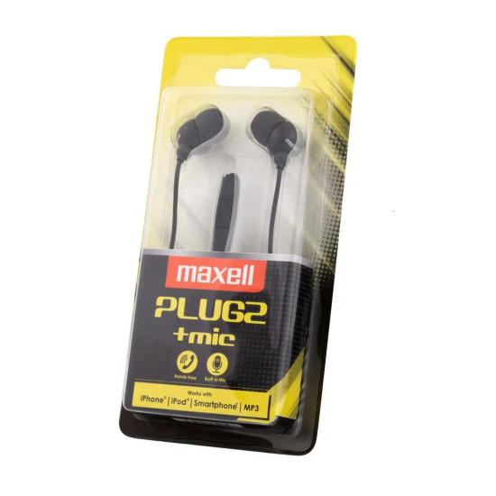 Earphones with microphone MAXELL PLUGZ black